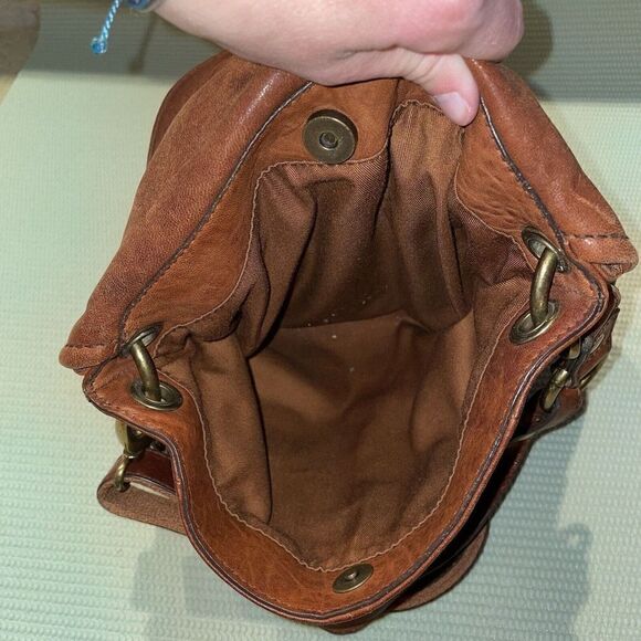 FOSSIL TAN LEATHER FLAP OVER MAGNETIC CLOSE PURSE LONG LIVE VINTAGE - Picture 10 of 12